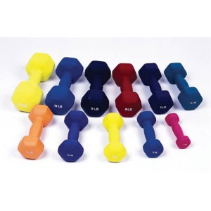 Dumbell Weight Color Neoprene Coated 7 Lb