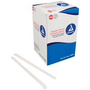 Flexible Plastic Drinking Straws 7 3/4  400/Box
