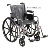 Wheelchair Std Rem Full Arms & Swing Away Footrests  18