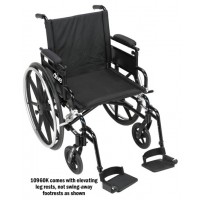 Viper Plus GT 16  Wheelchair w/Adj Height Full Arms & ELR