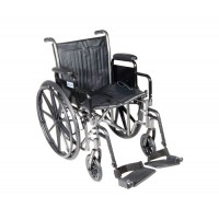 Wheelchair Econ Rem Desk Arms 20  W/Elev Legrest  Dual Axle
