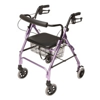 Rollator 4-Whl Lite - Lavender Pad Seat  Loop Brk Lumex
