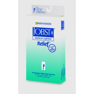 Jobst Relief 20-30 Thigh-Hi Black Small w/Silicone Band