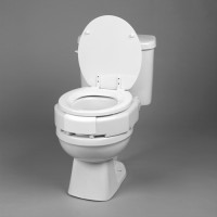 Elevated Toilet Seat  Hinged 3  SecureBolt Elngtd Bariatric