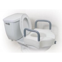Raised Toilet Seat w/ Lock & Padded Removable Arms Retail