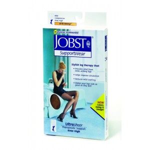 Jobst Ultrasheer 8-15 Thigh Hi Medium Black Stockings
