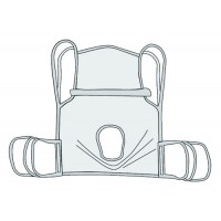 Sling One-Piece.Commode w/Positioning Strap Medium