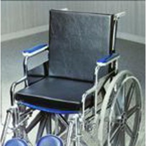 Solid Back Insert Wheelchair Cushion  18 x16 x1.25  w/Strap