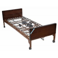 Ultra Light Full Electric Bed w/Half Rails &Thrputic Mattres