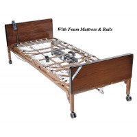 Ultra-Lite Plus Semi-Electric Bed w/Foam Mattress & Rails
