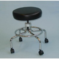 Classic Doctors Stool W/O Back W/ Foot Ring & Casters