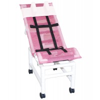 Bath Chair Lg PVC Reclining w/ Base & Casters