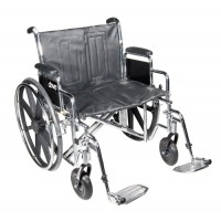 Wheelchair Std Dual-Axle 24  w/Removeble Desk Arms & ELR