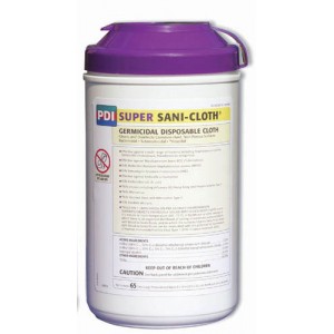 Sanicloth 'Super' Wipes XL 8  x 14  Tub/ 65