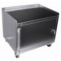Cabinet Cart W/Drawer St/S Single Locking w/1 Shelf