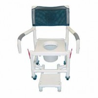 Shower Chair  w/Vacuum Seat & Sliding Footrest