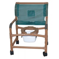 Shower Chair  X-Wide  PVC Deluxe  Wood-Tone