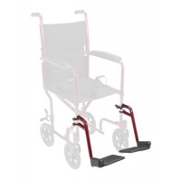 Swing Detachable Footrests  pr for Alum Transport Chair  Red
