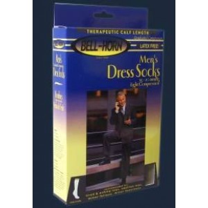 Men's Dress Socks  Black 15-20 mmHg  Large