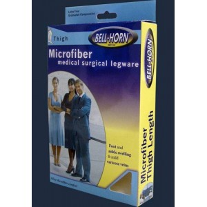 Microfiber C/T Thigh Stockings Large  20 - 30 mmHg  Black