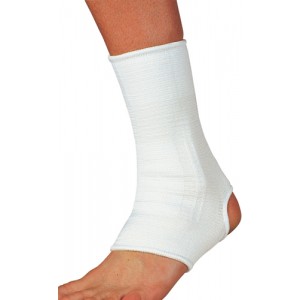 Elastic Ankle Support  White Small  7  - 8
