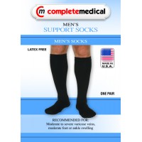 Men's Mild Support Socks 10-15mmHg  Black  Extra Large