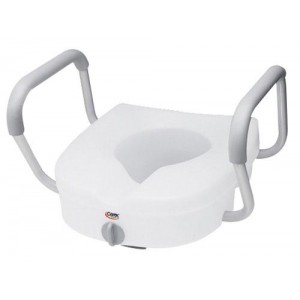Toilet Seat  E-Z Lock w/Arms Adjustable Handle Width