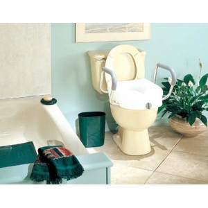 E-Z Lock Raised Toilet Seat with Arms ( non -retail pack )