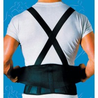 9  Back Belts With Suspenders Black X-Small  SportAid